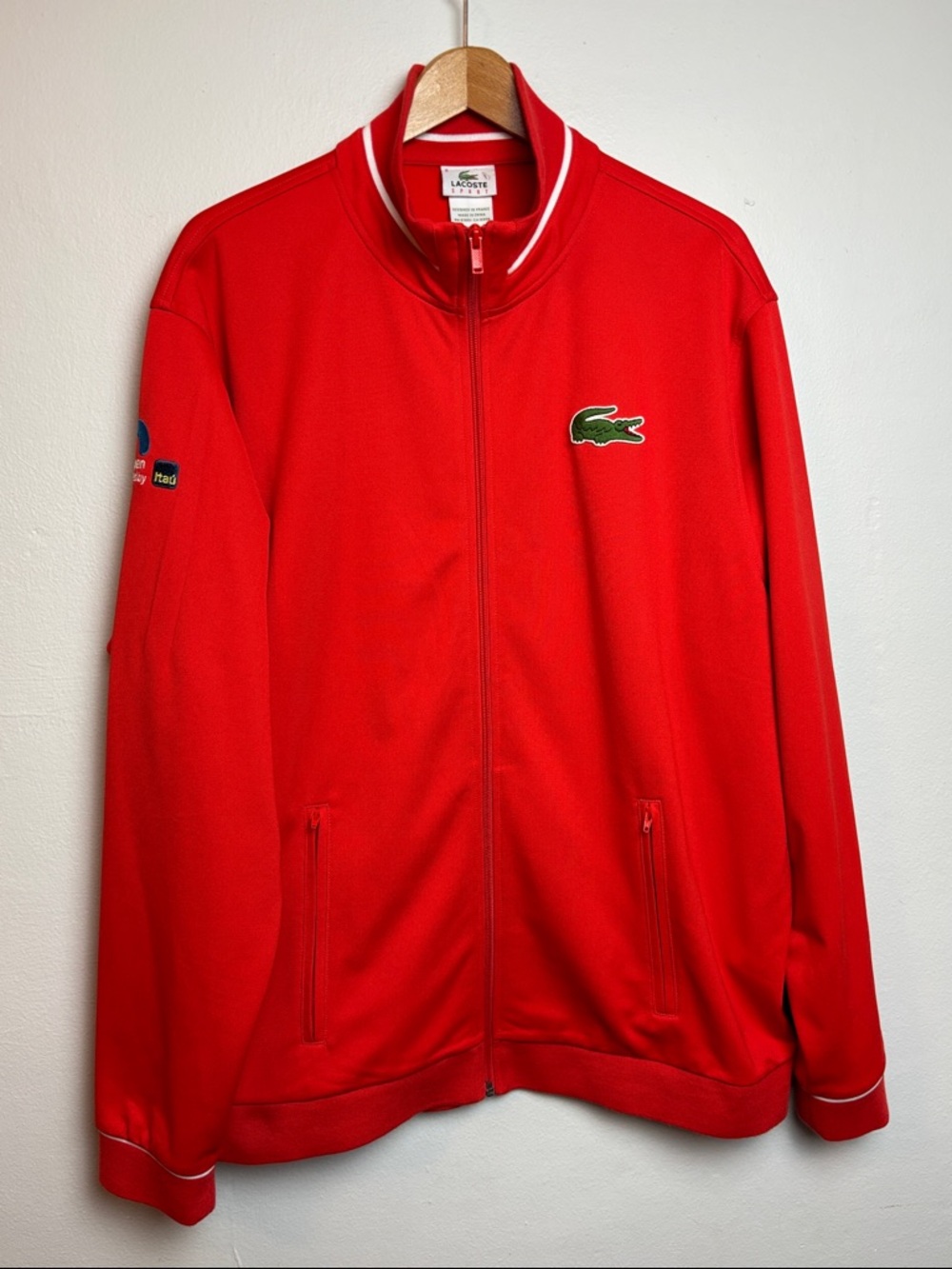 Lacoste Sport Men’s XXL Miami Open Full-Zip Track Jacket Orange Tennis